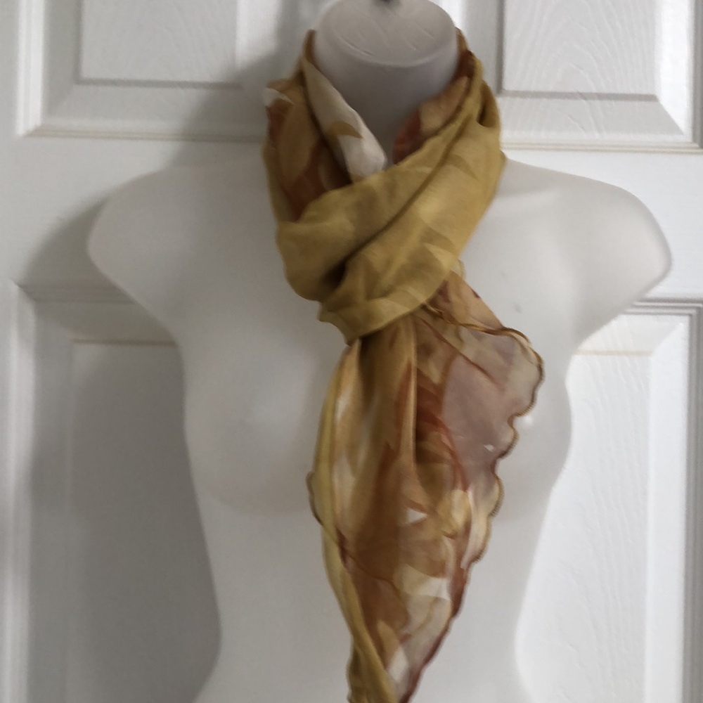 Albertazzi 1990’s Double-sided Oblong pointed ends 100% Silk Scarf Made in Italy